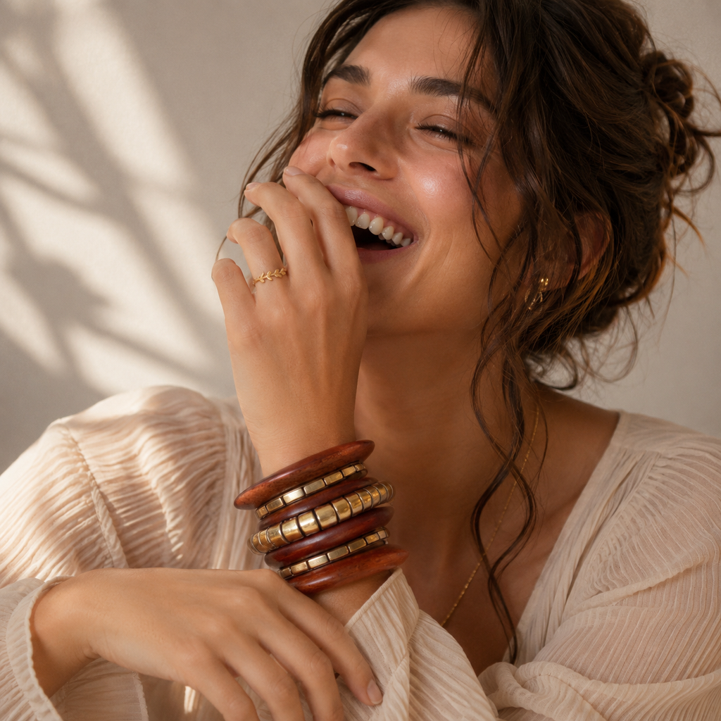 Wooden Chunky Layer Bangles