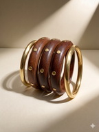 Wooden Statement Stack Bangles