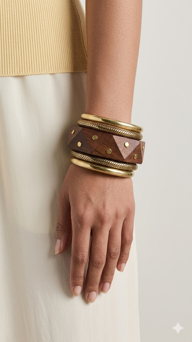 Everyday Wooden Chunky Bangles