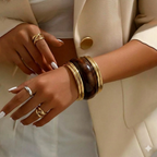 Brown Chunky Stack Bangles