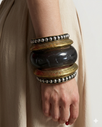 Black Chunky Stack Bangles