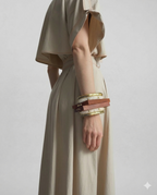 Boho Wooden Acrylic Stack Bangles