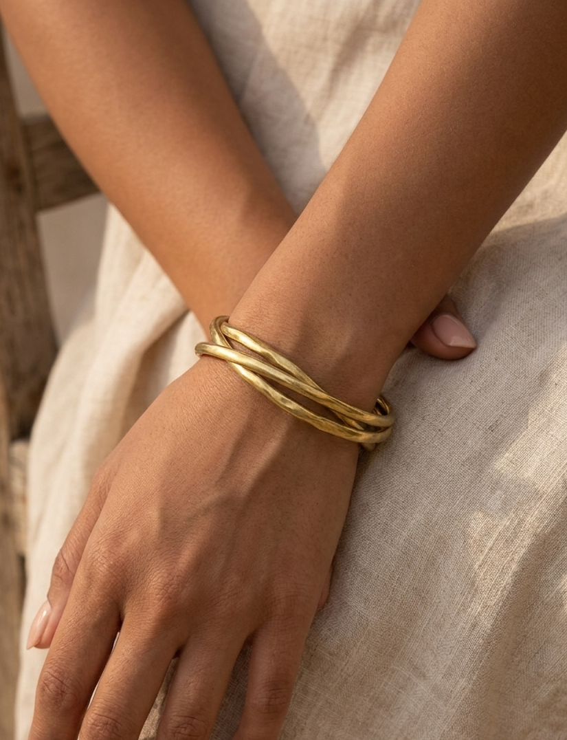 Brass Entagled Bangles