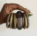Black Chunky Stack Bangles
