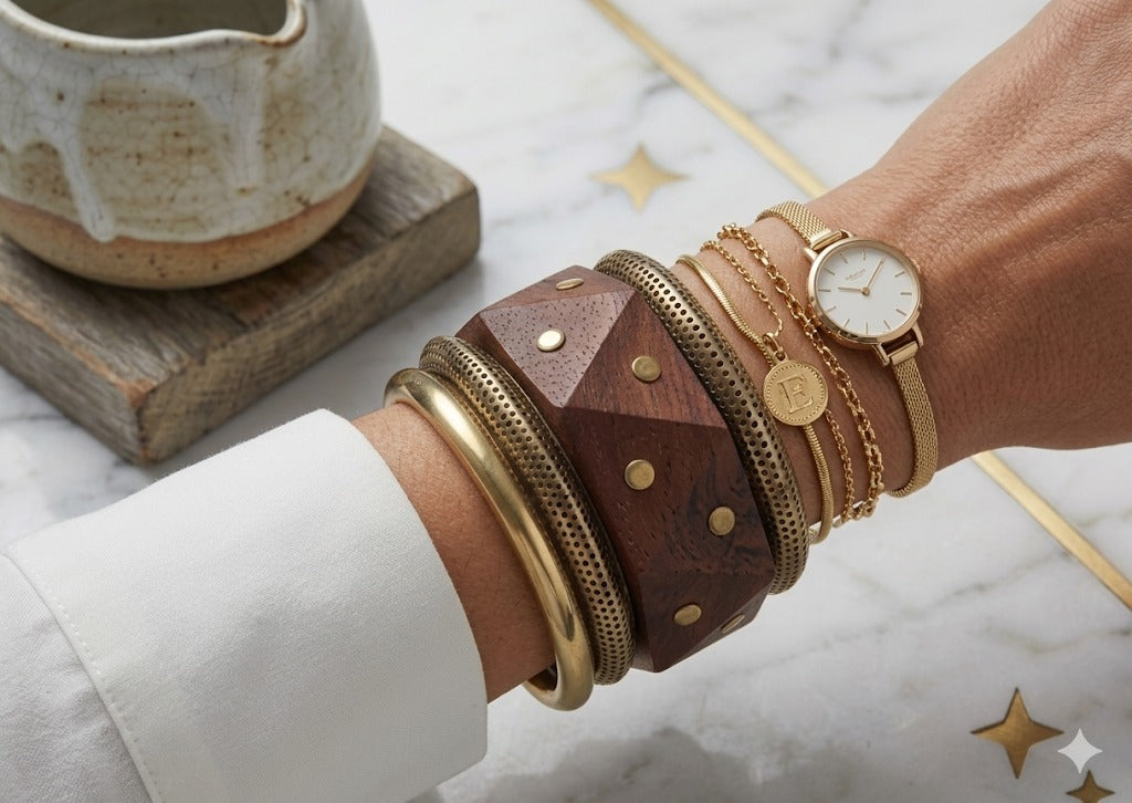Everyday Wooden Chunky Bangles