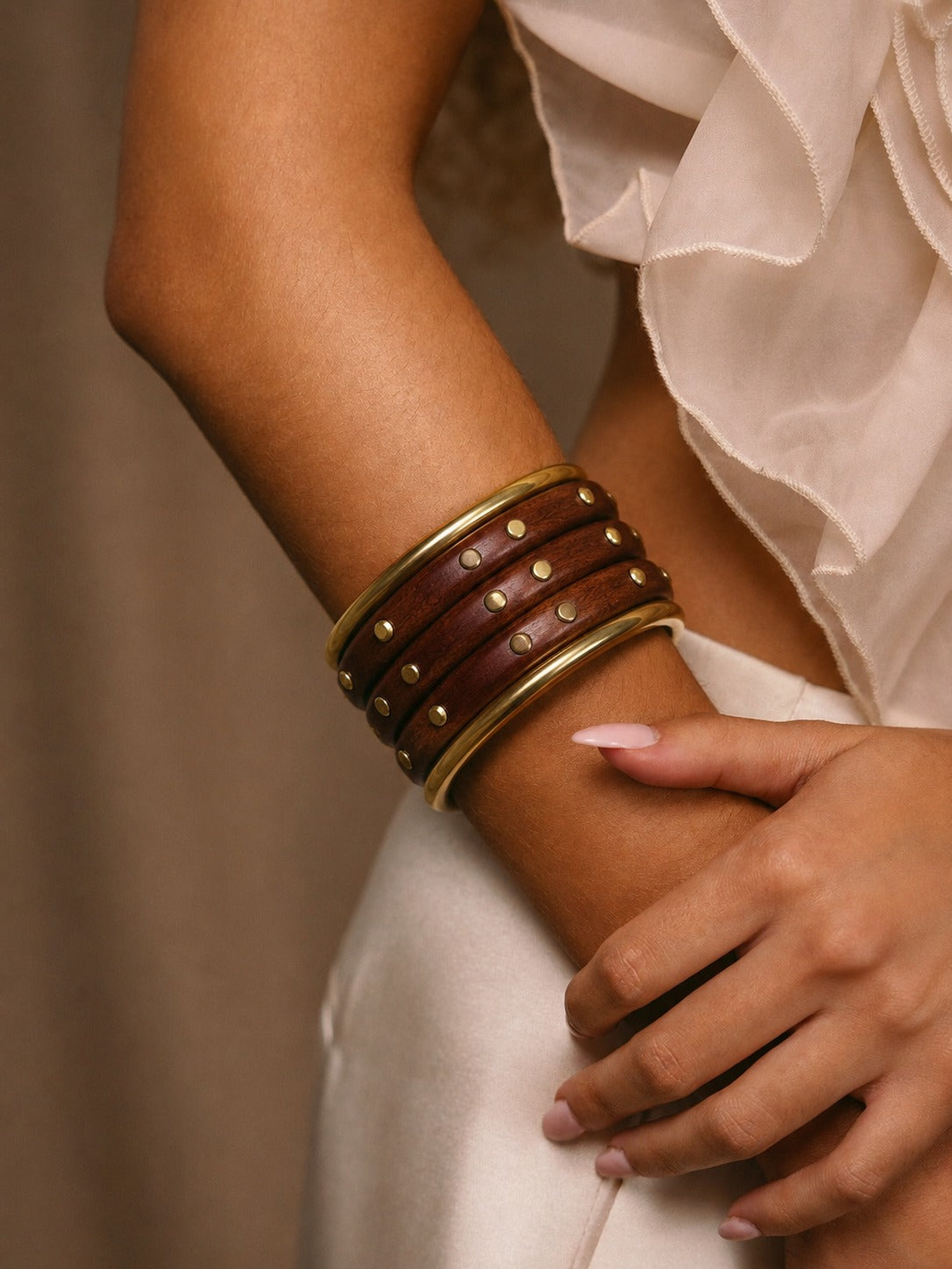 Wooden Statement Stack Bangles