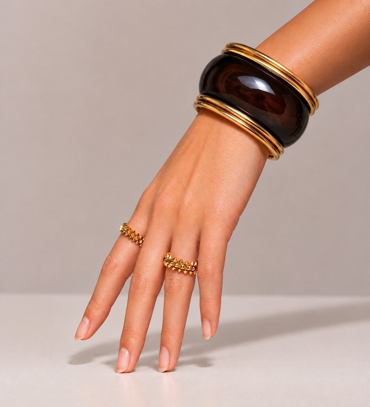 Brown Chunky Stack Bangles